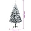 vidaXL K&uuml;nstlicher Weihnachtsbaum mit 300 LEDs mit St&auml;nder Wei&szlig; 240 cm