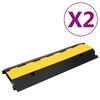 vidaXL Kabelbr&uuml;cken 2 Stk. 2 Kan&auml;le Gummi 100 cm