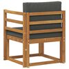 vidaXL Outdoor-Sofa Massives Akazienholz und Polyester Natur