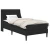 vidaXL Bettgestell mit Matratze Schwarz 90 x 190 cm Samt