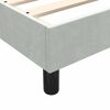 vidaXL Boxspringbett mit Matratze Hellgrau 180x220 cm Samt