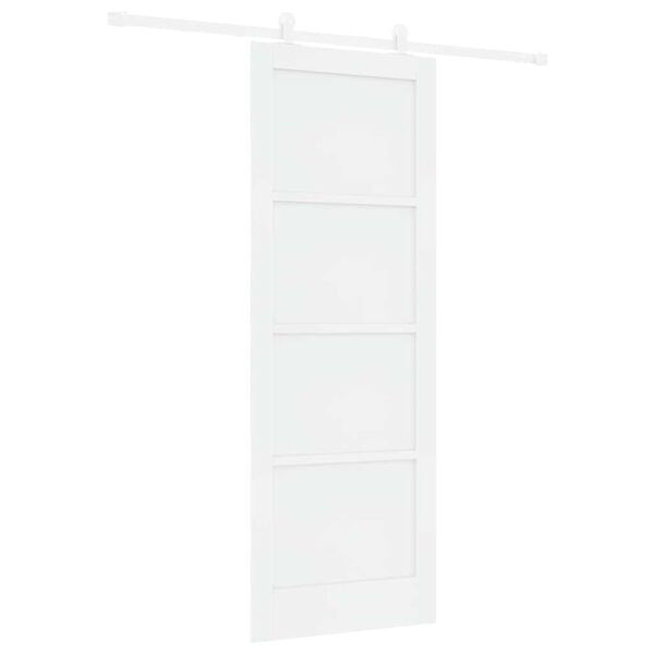 vidaXL Schiebet&uuml;r Wei&szlig; 78 x 211 cm Massives Kiefernholz