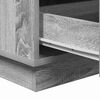 vidaXL Nachttisch mit Schubladen Grau 39 x 34,5 x 65 cm Holzwerkstoff