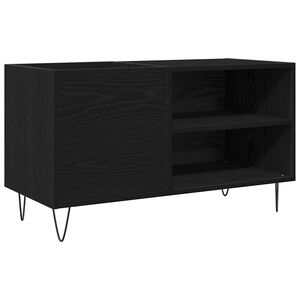 vidaXL Schallplattenschrank Schwarz Eichen-Optik 85 x 38 x 48 cm