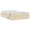 vidaXL Aufbewahrungsbett mit Matratze Creme 140 x 200 cm Polyester