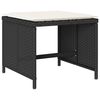 vidaXL 15-tlg. Garten-Essgruppe mit Kissen Schwarz Poly Rattan
