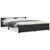 vidaXL Massivholzbett Schwarz 150x200 cm