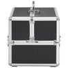 vidaXL Kosmetikkoffer 22x30x21 cm Schwarz Aluminium