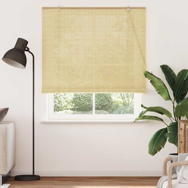 vidaXL Rollo mit Vorh&auml;ngen Natur 150 x 220 cm Bambus