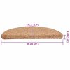 vidaXL Stufenmatten 20 Stk. 56x17x3 cm Beige Halbrund