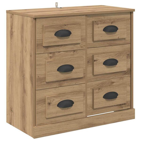 vidaXL Sideboard Artisan-Eiche 70 x 35,5 x 67,5 cm Holzwerkstoff