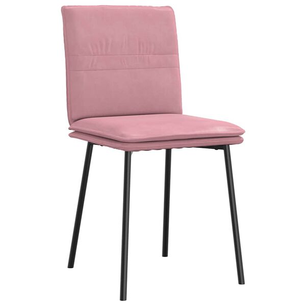 vidaXL Esszimmerst&uuml;hle 6 Stk. Rosa Samt