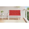 vidaXL Gartenbank-Auflage Rot 120x(50+50)x7 cm Oxford-Gewebe