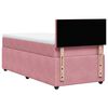 vidaXL Boxspringbett mit Matratze Rosa 100x200 cm Samt