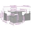 vidaXL Garten-Sofa-Set mit Kissen 5 pcs Hellgrau Poly Rattan