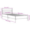vidaXL Bettgestell R&auml;uchereiche 75x190 cm Holzwerkstoff und Metall