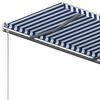 vidaXL Standmarkise Manuell Einziehbar 400x300 cm Blau/Wei&szlig;