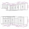 vidaXL 11-tlg. K&uuml;chenschrank-Set Lucca Sonoma-Eiche Holzwerkstoff