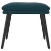 vidaXL Relaxsessel mit Hocker Blau Samt