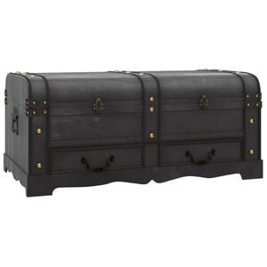 vidaXL Schatztruhe Holz Gro&szlig; Schwarz