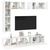 vidaXL 8-tlg. TV-Schrank-Set Wei&szlig; Holzwerkstoff