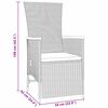 vidaXL Garten Essgruppe mit Kissen 5 pcs Beige Poly-Rattan