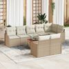 vidaXL Garten-Sofa-Set 9 pcs Beige und Wei&szlig;