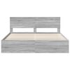 vidaXL Bettrahmen Graues Sonoma 180 x 200 cm Massives Kiefernholz