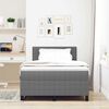 vidaXL Boxspringbett Hellgrau und Wei&szlig; 120 x 200 cm Cordstoff