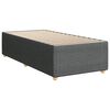 vidaXL Boxspringbett mit Matratze Dunkelgrau 90x200 cm Stoff