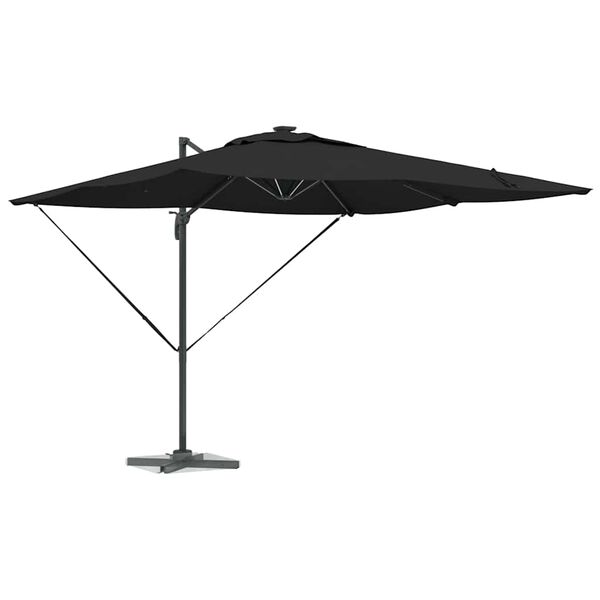 vidaXL Sonnenschirm Schwarz 286 x 284 x 270 cm Aluminium und Polyester