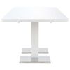 vidaXL Esstisch Ausziehbar Hochglanz-Wei&szlig; 180x90x76 cm MDF