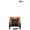 vidaXL Fahrradanh&auml;nger Hunde Orange und Schwarz Oxford-Gewebe & Eisen