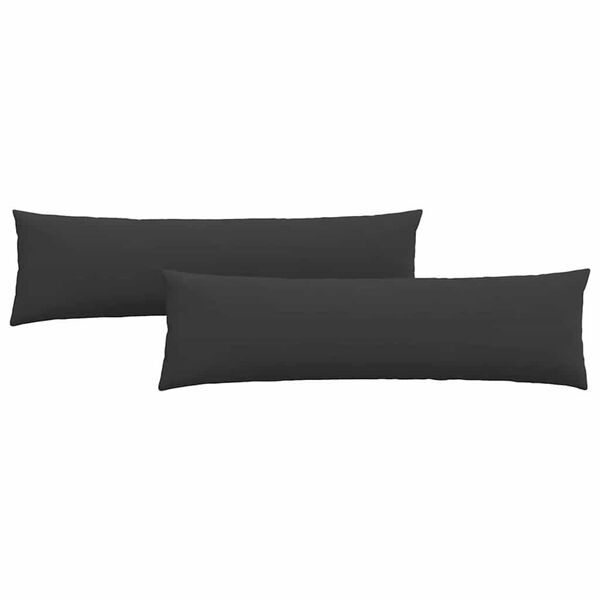 vidaXL Sofakissen 2 St&uuml;ck Schwarz 145 x 40 cm Stoff