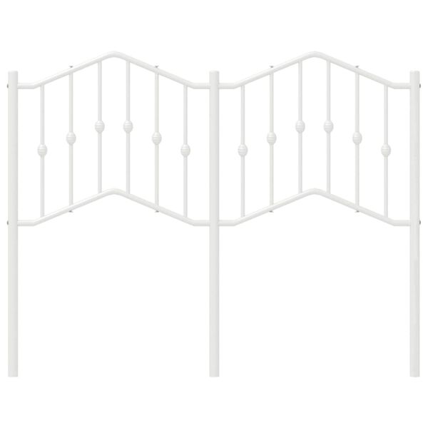 vidaXL Kopfteil Metall Wei&szlig; 120 cm