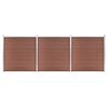 vidaXL Gartenzaun WPC 526x186 cm Braun