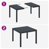 vidaXL Garten Essgruppe 3 pcs Anthrazit Polypropylen