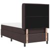 vidaXL LED Boxspringbett mit Matratze Dunkelbraun 100 x 200 cm Stoff