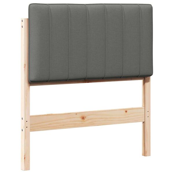 vidaXL Gepolstertes Kopfteil mit Kopfteil Braun und Hellgrau 75 cm