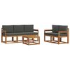 vidaXL Outdoor-Sofagarnitur 6 stk. Natur und Anthrazit