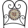 vidaXL Mosaik-Bistro-Set Terrakottarot und Weiß Eisen und Keramik