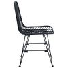 vidaXL Esszimmerstuhl 2 pcs Schwarz 44 x 47 x 85 cm Rattan und Eisen