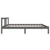 vidaXL Massivholzbett Grau 100x200 cm