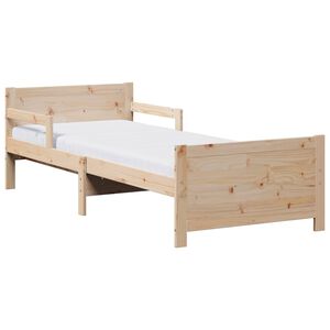 vidaXL Bettrahmen mit ausziehbarem Matratze Braun 80 x 200 cm