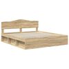 vidaXL Bettrahmen Sonoma 200 x 200 cm Massives Kiefernholz