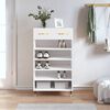 vidaXL Schuhschrank Hochglanz-Wei&szlig; 60x35x105 cm Holzwerkstoff