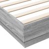 vidaXL Bettgestell mit LED Grau Sonoma 200x200 cm