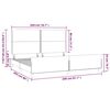 vidaXL Bettgestell ohne Matratze Dunkelblau 200x200 cm Samt