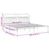 vidaXL Bettgestell mit Kopfteil Metall Schwarz 200x200 cm