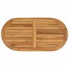 vidaXL Tischplatte Oval Massives Teakholz Natur